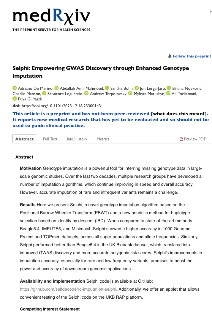 Selphi: Empowering GWAS Discovery through Enhanced Genotype Imputation